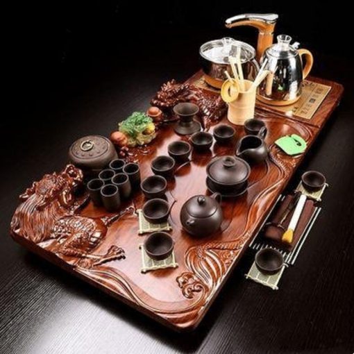 Bàn trà điện Song Long Hý Thuỷ